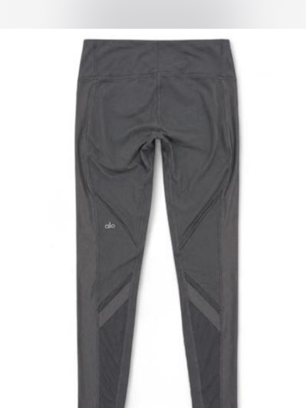 Alo Yoga Womens Gray High Waisted
Mesh Panel Athletic Leggings Size S
